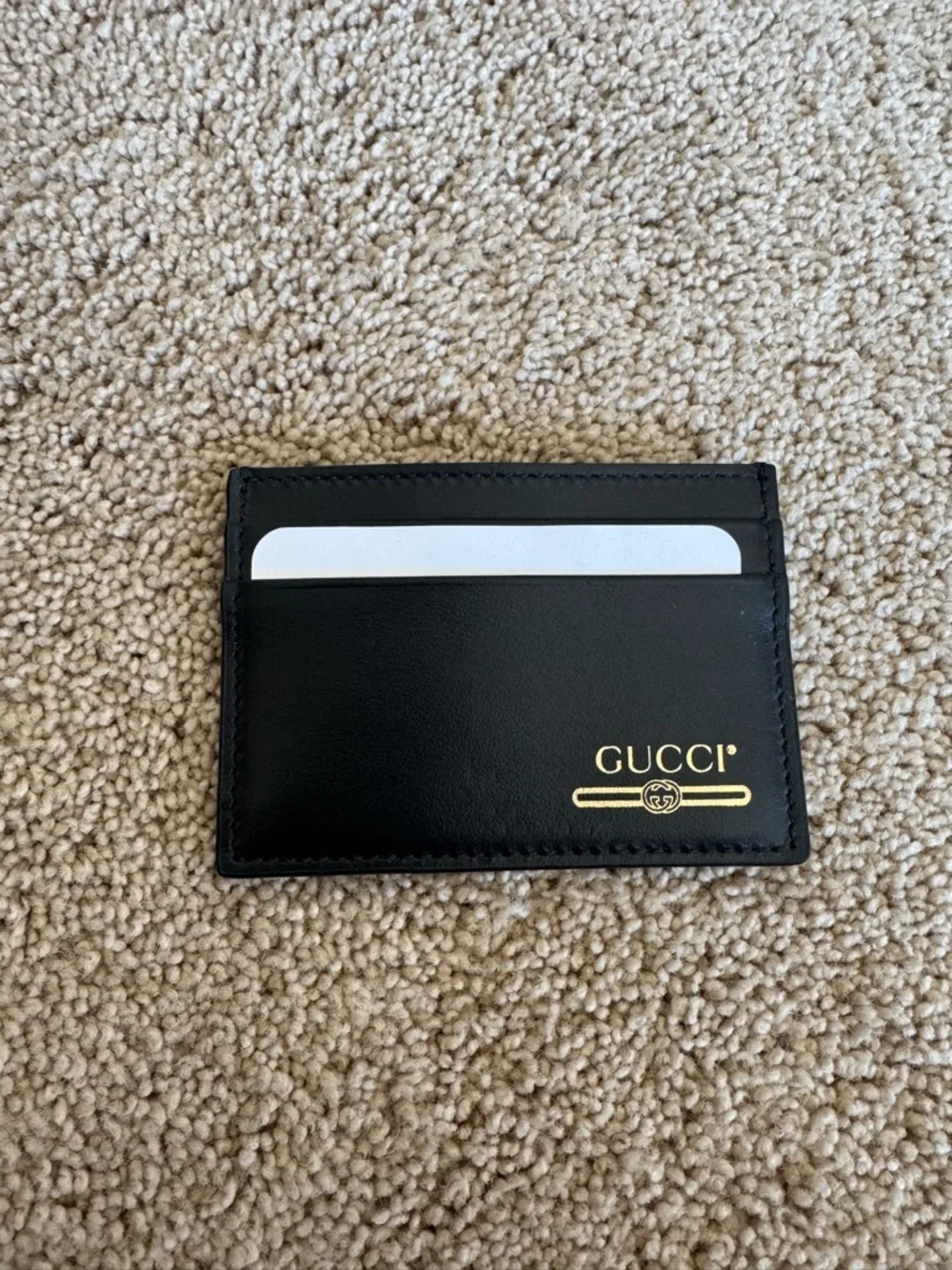 Brand New Gucci 4 Card Black Leather Card Holder - Picture 2 of 12